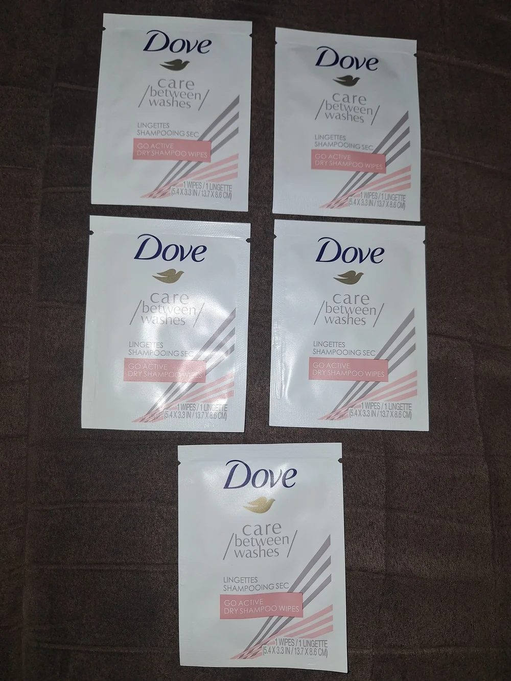 Dove Go Active Dry Shampoo Wipes - White & Pink